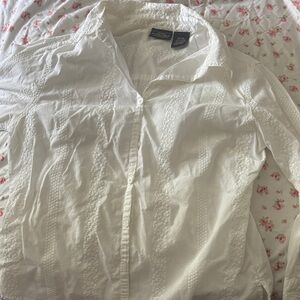 Women’s Vintage White Genuine Sonoma Jeans Company Button-Up Shirt